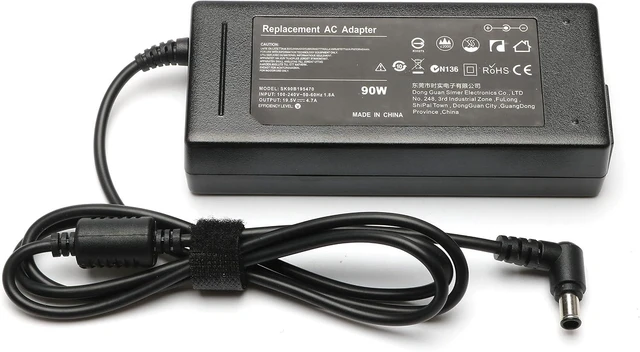 Alt view image 7 of 7 - 19V Power Cord for LG Monitor & TV: DC-in Replacement Supply Adapter
