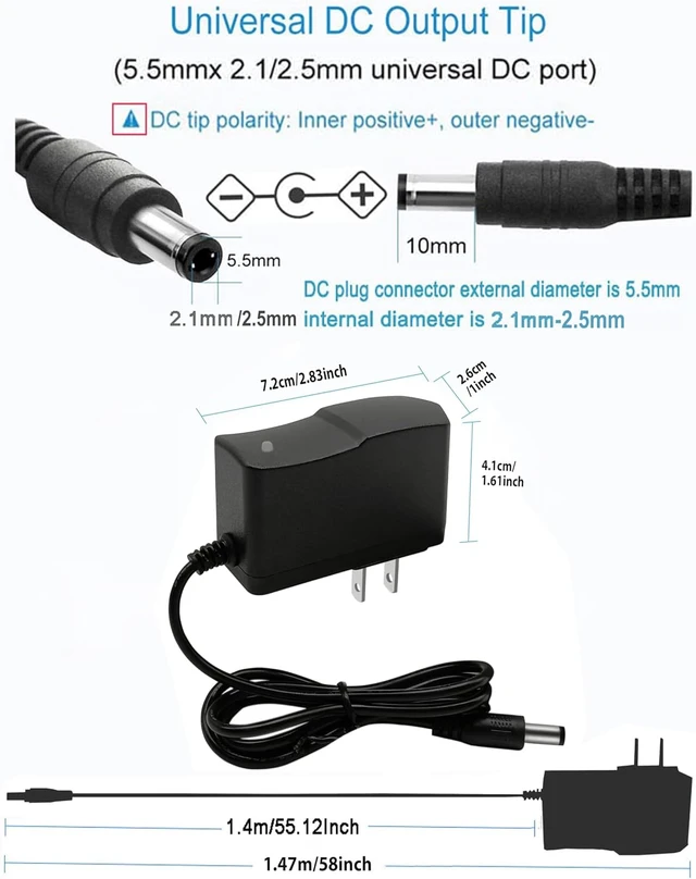 Alt view image 5 of 7 - 12V 1A Power Supply AC Adapter