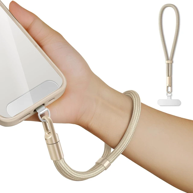 Main image of Lanyard for Phone Self-Locking Phone Wrist Strap with 0.4mm Ultra-Thin Clip & 360° Hook Anti-Drop and anti theft phone Strap (Camel)