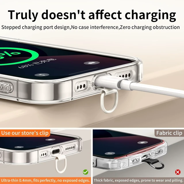 Alt view image 6 of 7 - Lanyard for Phone Self-Locking Phone Wrist Strap with 0.4mm Ultra-Thin Clip & 360° Hook Anti-Drop and anti theft phone Strap (Camel)
