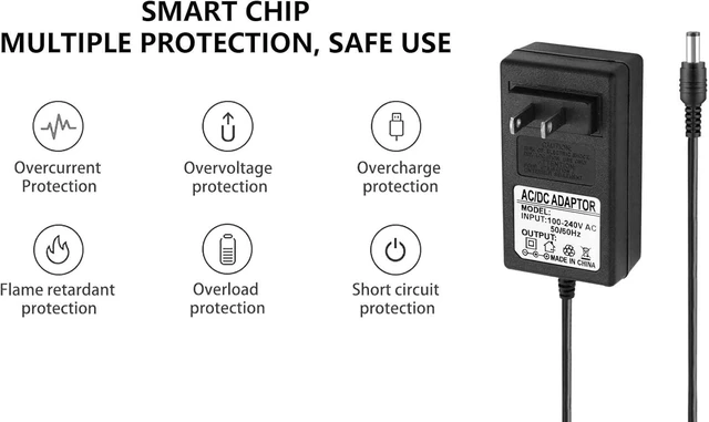 Alt view image 3 of 5 - 15V 2A Power Supply AC Adapter Charger Input 100V-240V Output DC 15Volt 2 Amp 30 Watt 15V Power Cord AC to DC15Volt 3.5/1.35mm 4.0/1.7mm 4.8/1.7mm Regulated Power Adapter Extra Long 6 FT