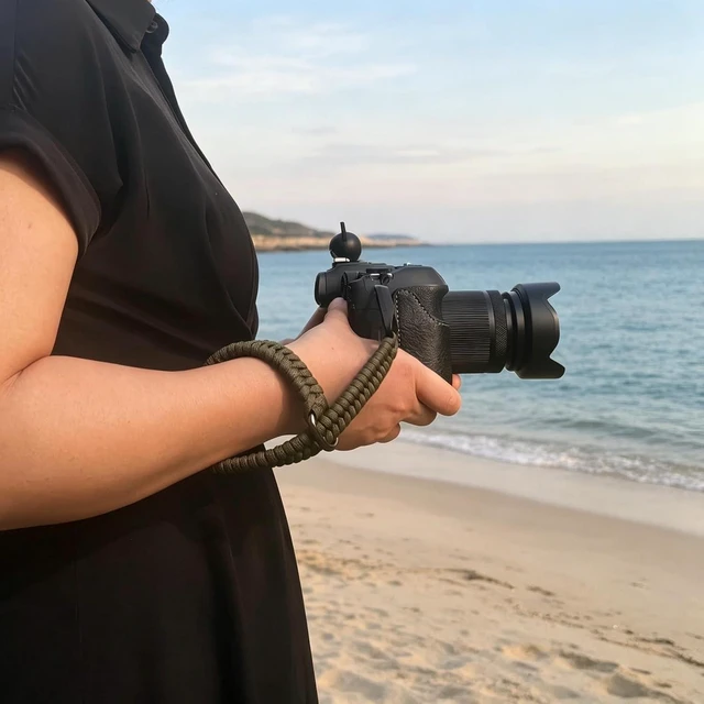 Alt view image 7 of 7 - Quick Release Camera Wrist Hand Strap with Safer Connector Split Ring Cap
