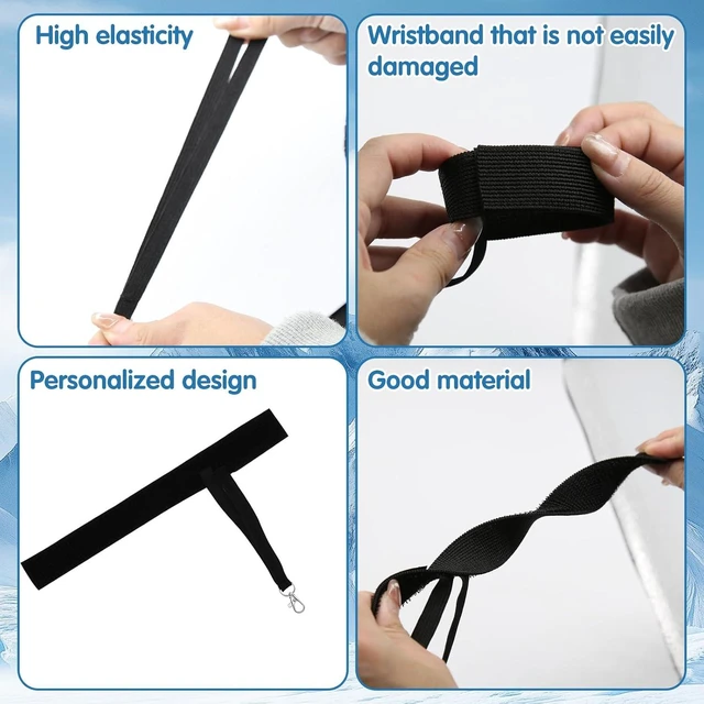 Alt view image 3 of 7 - 6Pcs Sports Winter Ski Gloves Elastic Wrist Strap Snowboarding Accessories for Men Safety Straps Supplies with Keychains for Mountaineering Snowboarding Outdoor Activities