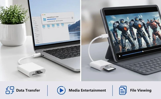 Alt view image 7 of 7 - USB C SD Card Reader