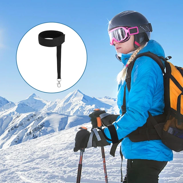 Alt view image 5 of 7 - 6Pcs Sports Winter Ski Gloves Elastic Wrist Strap Snowboarding Accessories for Men Safety Straps Supplies with Keychains for Mountaineering Snowboarding Outdoor Activities