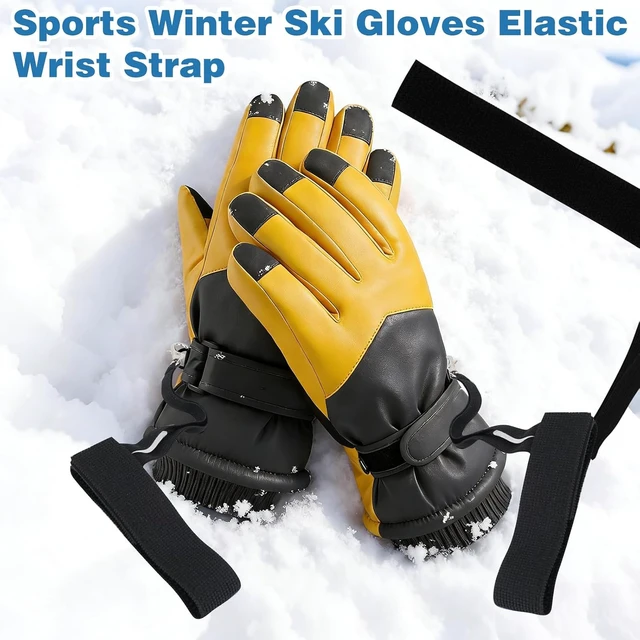 Alt view image 4 of 7 - 6Pcs Sports Winter Ski Gloves Elastic Wrist Strap Snowboarding Accessories for Men Safety Straps Supplies with Keychains for Mountaineering Snowboarding Outdoor Activities