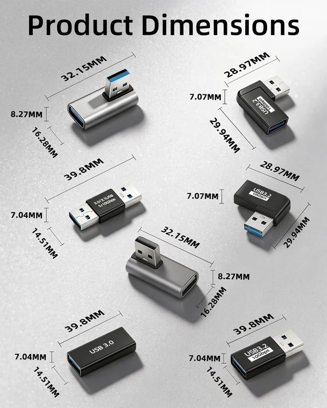 Alt view image 7 of 7 - USB to USB Adapter Combo (7 Pack)
