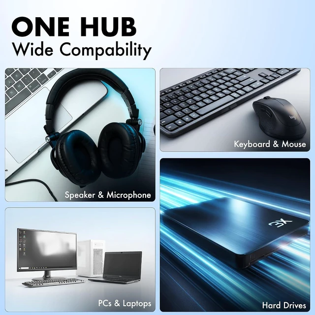 Alt view image 3 of 7 - USB A to 4 Port USB 3.2 Hub 4X USB 5Gbps Data Transfer Speed Upto 5Gbps and 30cm Cable Multiport USB Splitter for Laptop and Desktop Plug and Play Compact and Portable USB Expansion Hub