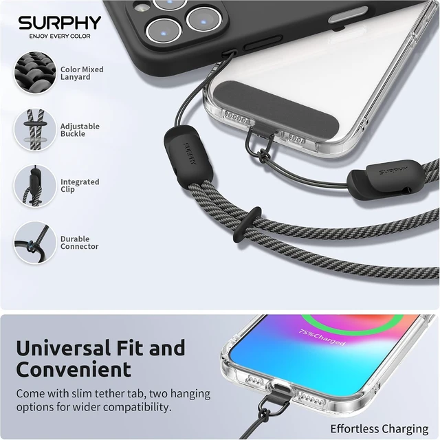 Alt view image 2 of 7 - 3 Pack Phone Wrist Strap Phone Lanyard with Cellphone Tether Tab