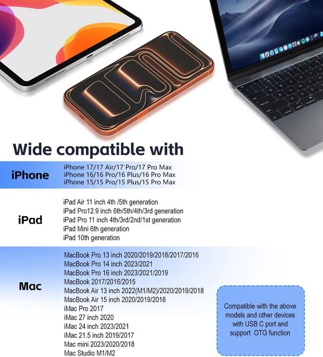 Alt view image 4 of 7 - SD Card Reader for iPhone Duo 18 17 16 15 Support SD/MicroSD Card