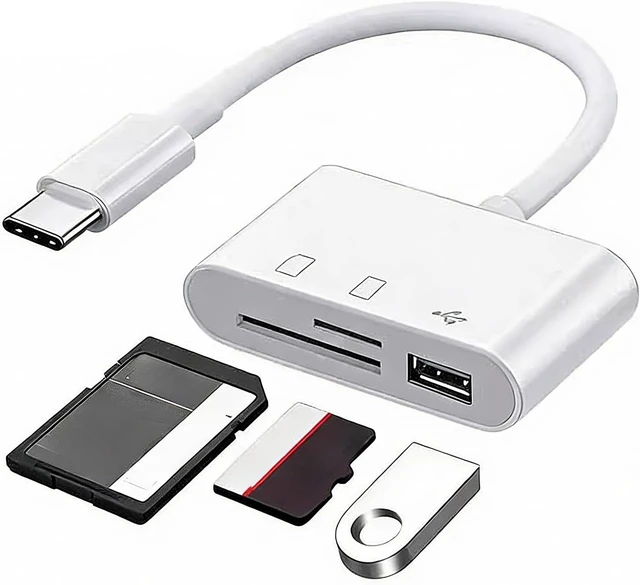 Alt view image 2 of 4 - USB Card Reader Memory Card Compatible Portable Data Transfer Adapter