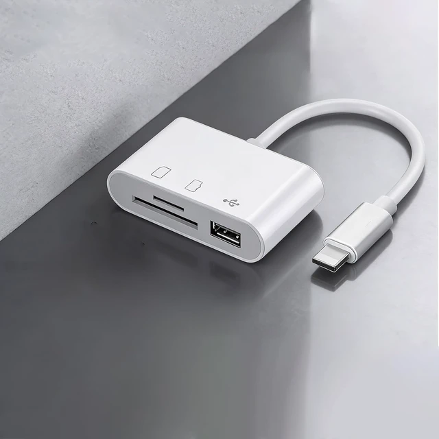 Alt view image 3 of 4 - USB Card Reader Memory Card Compatible Portable Data Transfer Adapter