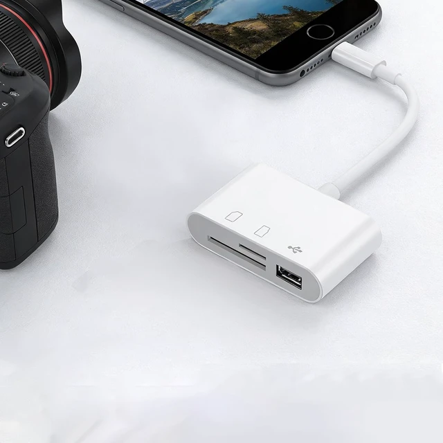 Alt view image 4 of 4 - USB Card Reader Memory Card Compatible Portable Data Transfer Adapter