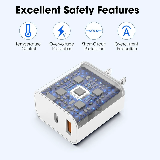 Alt view image 4 of 7 - iPhone 18 17 16 15 Charger Fast Charging-PD 20W USB C Charger 6FT Long Cord