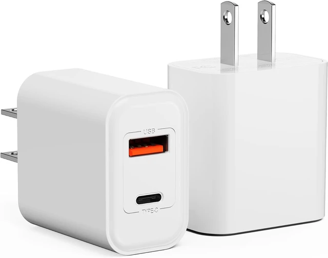 Alt view image 2 of 6 - 3?Pack 20W USB C Charger Block Fast Charging Dual Port Power Adapter Plug