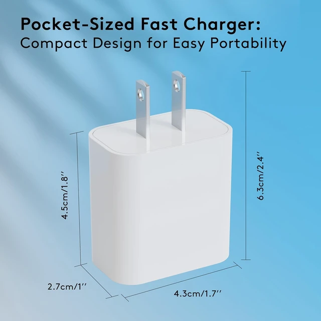 Alt view image 5 of 6 - 3?Pack 20W USB C Charger Block Fast Charging Dual Port Power Adapter Plug