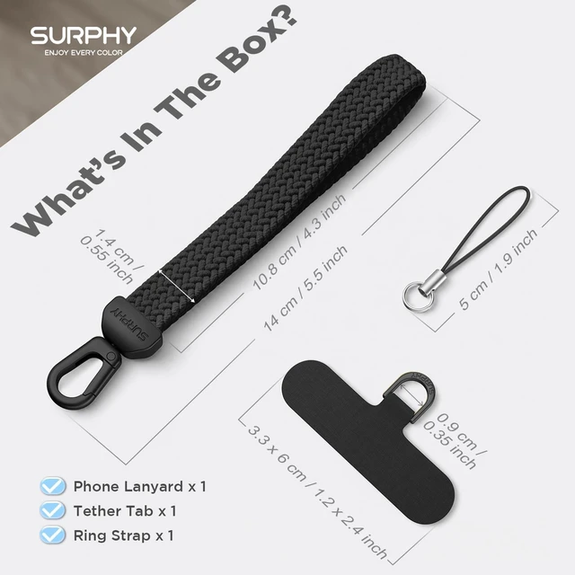 Alt view image 6 of 7 - Elastic Phone Wrist Strap Phone Lanyard Key Chain Lanyards