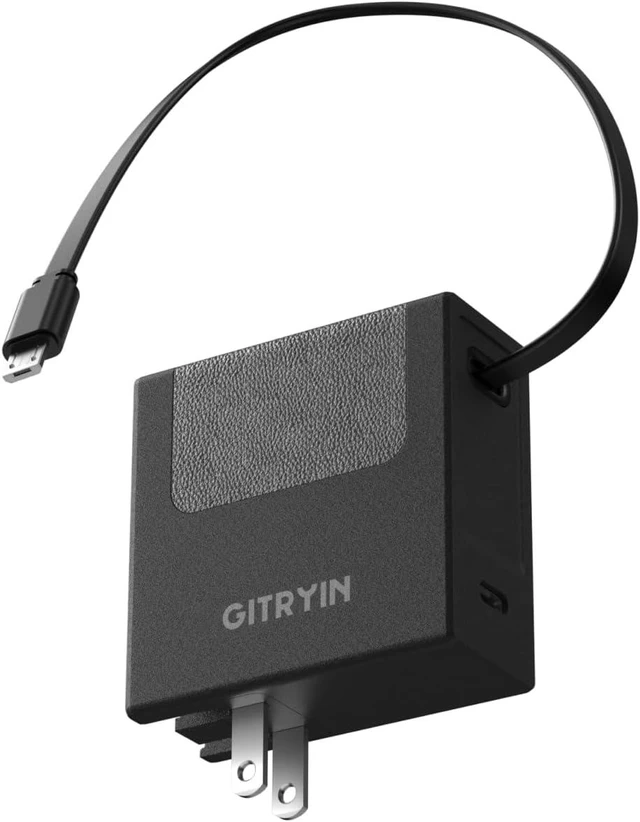 Main image of 40W GaN Retractable USB Wall Charger 33.5in Micro Cable 1 USB C