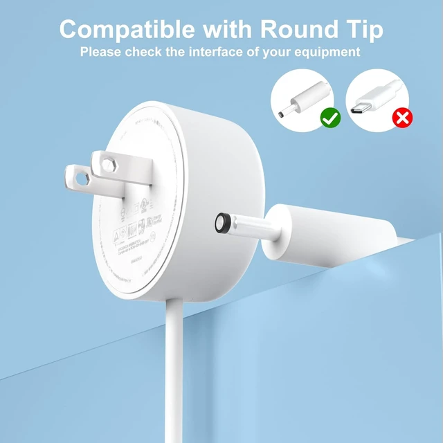 Alt view image 3 of 7 - 15W AC Adapter Charger Compatible with Google Nest Power Connector