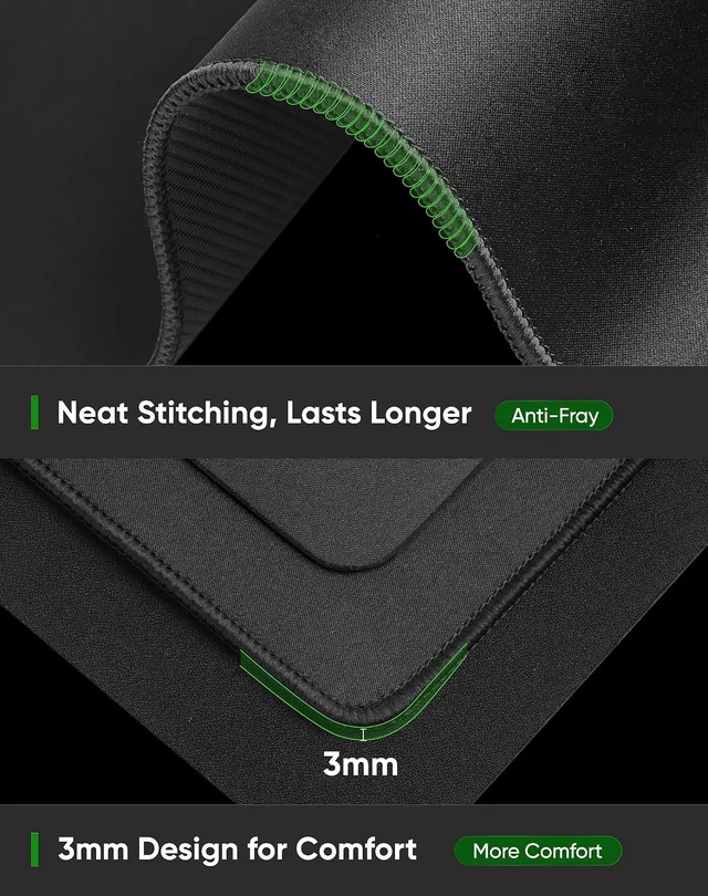 Alt view image 4 of 7 - Non-Slip Extended Mouse Pad Office&Home Desk Mat Stitched Edge