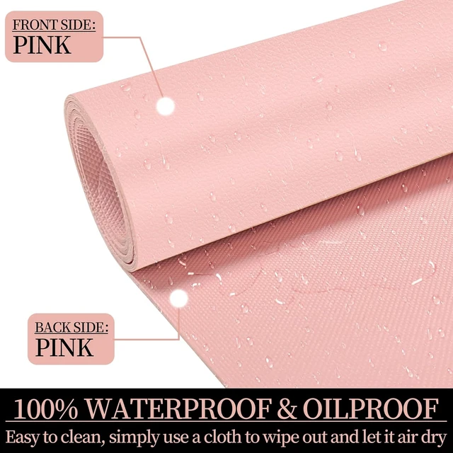 Alt view image 4 of 7 - Leather Desk Pad Mat Pink Desk Mat 23.6 x 13.7