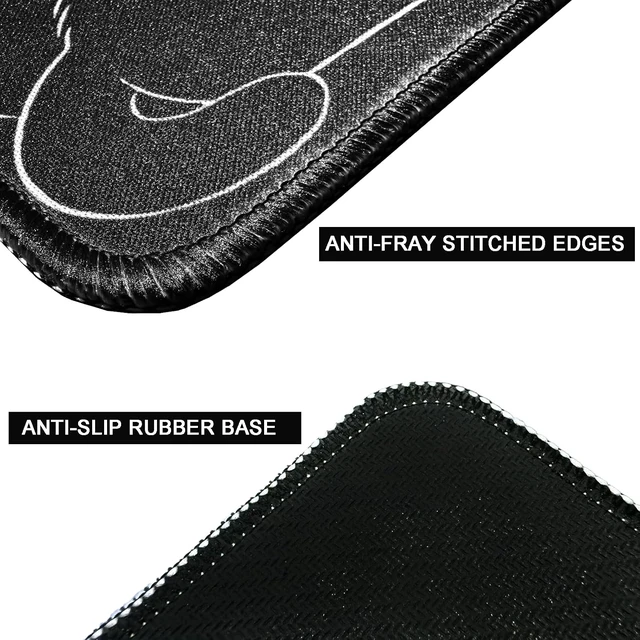 Alt view image 3 of 6 - Cute Black Cats Mouse Pad with Stitched Edge Washable Cat Design Mousepad with Non-Slip Rubber Base for Home Office Laptop Computer Soft & Comfortable Mat Desk Accessories