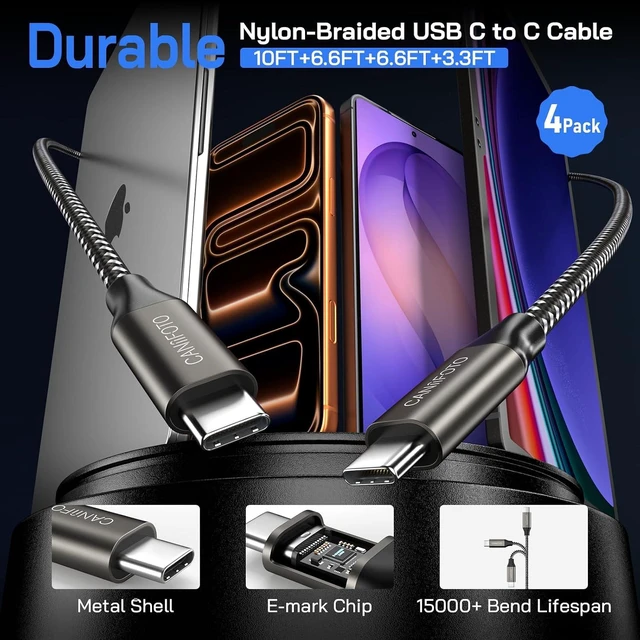 Alt view image 5 of 7 - 65W Super Fast Charger Type C 3-Port USB C Fast Charger PPS/PD/QC Block