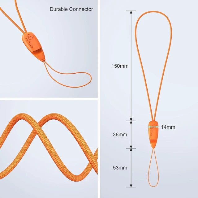 Alt view image 5 of 6 - 2 Pack Multi-Purpose Wrist Lanyard Hand Strap for Cell Phone Case Camera Airpods Keys Keychain Keys USB