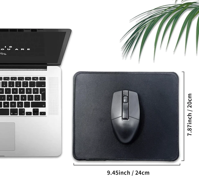 Alt view image 2 of 7 - Mouse Pad Mouse Pad with Anti-Slip Rubber Base Easy Gliding Computer Mouse Mat Spill-Resistant Surface Black
