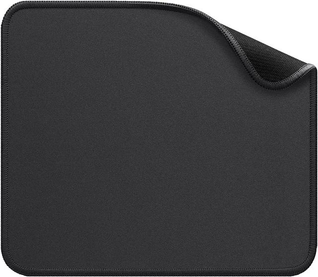 Alt view image 6 of 7 - Mouse Pad Mouse Pad with Anti-Slip Rubber Base Easy Gliding Computer Mouse Mat Spill-Resistant Surface Black