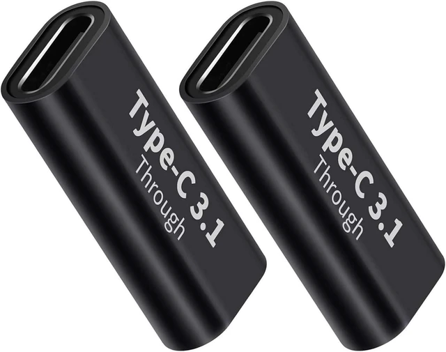 Main image of USB C Female-to-Female Adapter(2 pcs) Supports Fast Charging and Data Transfer Extension up to 10GBbps Rate