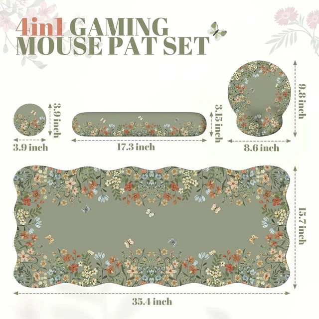 Alt view image 5 of 7 - Keyboard Pad for Workspace Green 35.4x15.7 Desk Protector