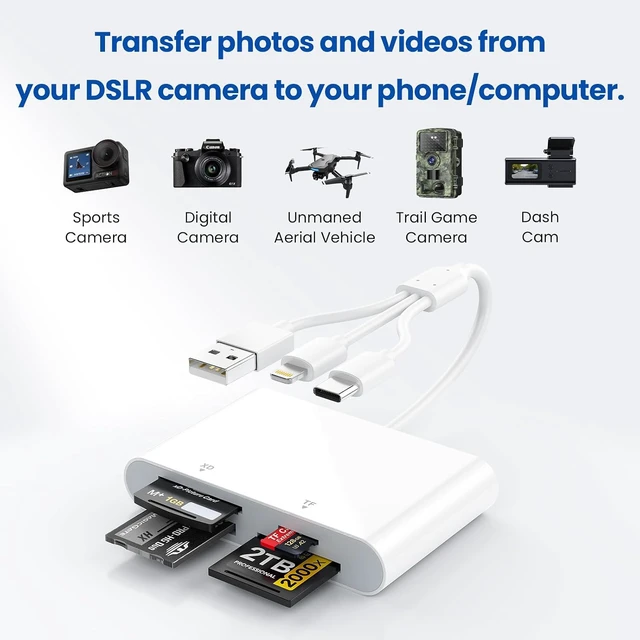 Alt view image 6 of 7 - Memory Stick Pro Duo Adapter - 4-in-1 Reader SD/TF/MS/xD Triple Interface