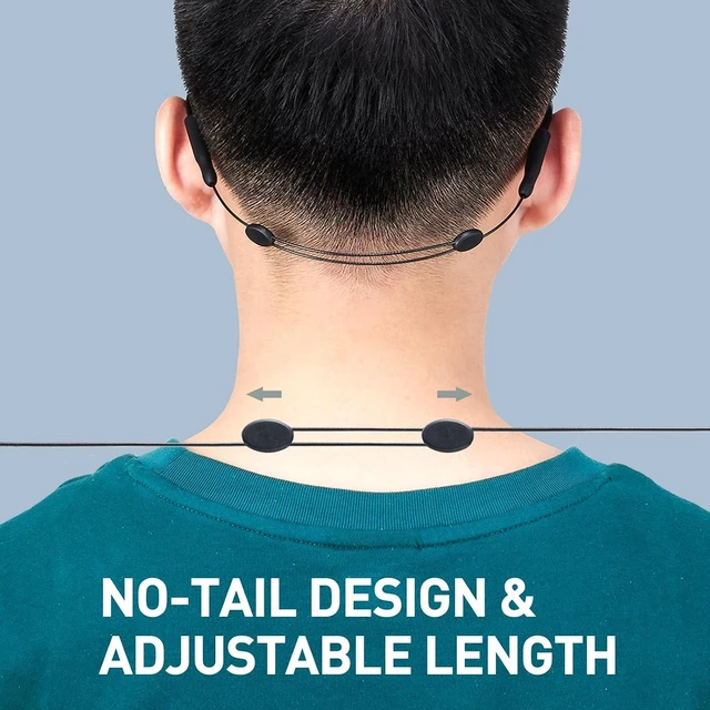 Alt view image 2 of 7 - Glasses Strap -No Tail Adjustable Sunglasses Strap Eyeglasses Strap Cable Straps Eye Glasses Holders Around Neck Lanyard for Men Women -Eyewear Retainer String Chain (4pcs Black 16Inch)
