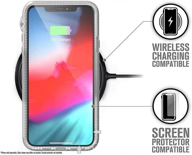 Alt view image 5 of 7 - - iPhone 11 Pro Case with Clear Back Case 2M Drop Resistant Shock Absorption System Rotary Switch Switch Wireless Charging Lanyard- Clear