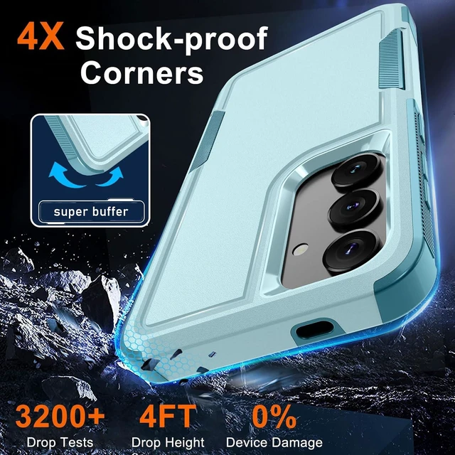 Alt view image 5 of 7 - for Galaxy S25 Case Full Body Heavy Duty Cover Mint Green