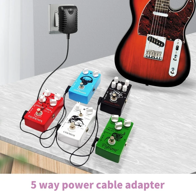 Alt view image 5 of 6 - DC 9V1A Guitar Pedal Power Supply (10mA-1000mA) Center Negative