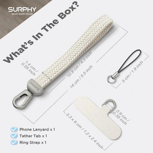 Alt view image 6 of 7 - Elastic Phone Wrist Strap Phone Lanyard Key Chain Lanyards