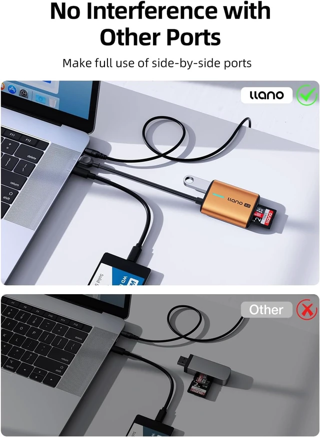Alt view image 7 of 7 - 3 in 1 SD/TF/USB Card Reader High-Speed 312MB/s with Dual USB A&C