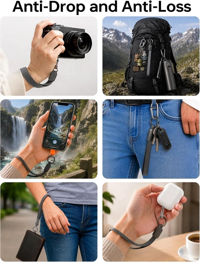 Alt view image 5 of 7 - Phone Wrist Strap Lanyard With Charging Cute Wristlet Keychain Charm