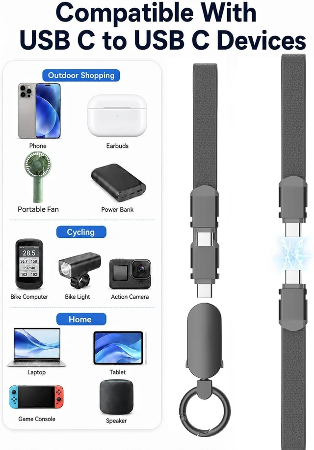 Alt view image 7 of 7 - Phone Wrist Strap Lanyard With Charging Cute Wristlet Keychain Charm