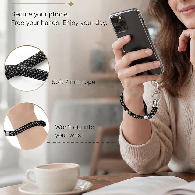 Alt view image 2 of 6 - phone wrist strap Adjustable Cell Phone Lanyard Strap for Case