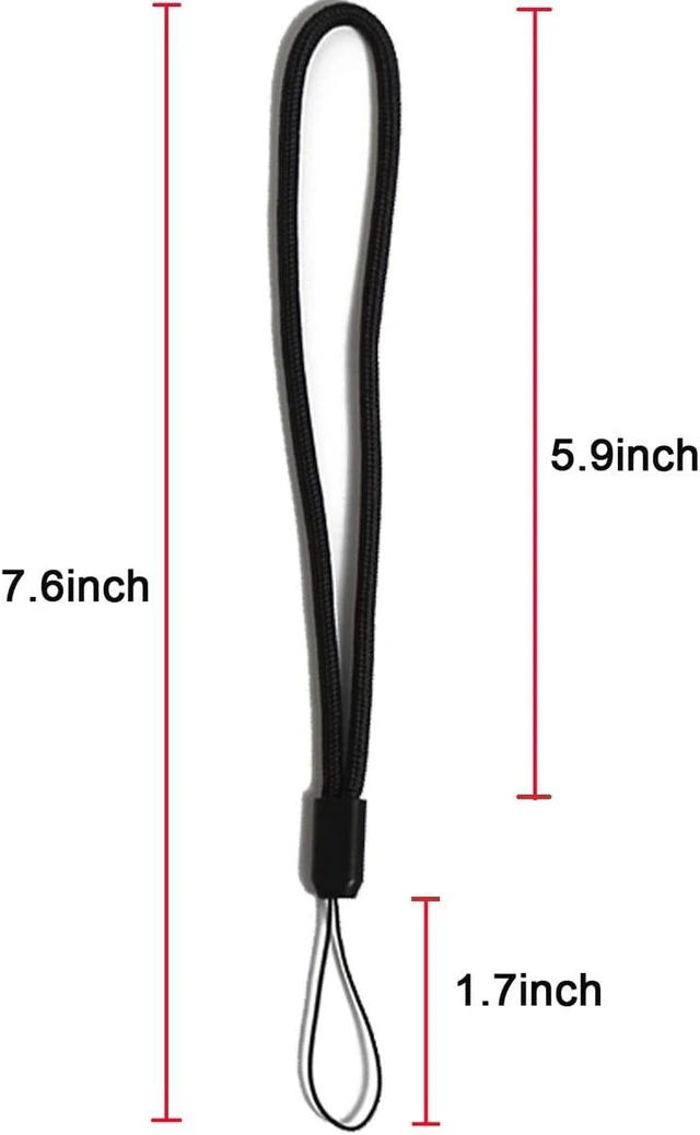 Alt view image 2 of 7 - 12 Pcs Wrist Lanyards Black Short Small Hand Strap Lightweight