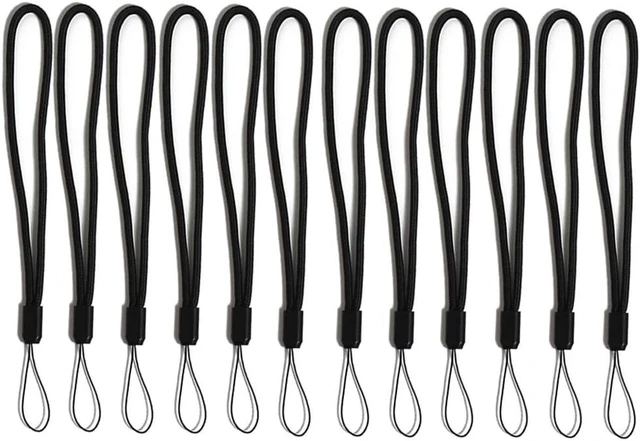 Alt view image 4 of 7 - 12 Pcs Wrist Lanyards Black Short Small Hand Strap Lightweight