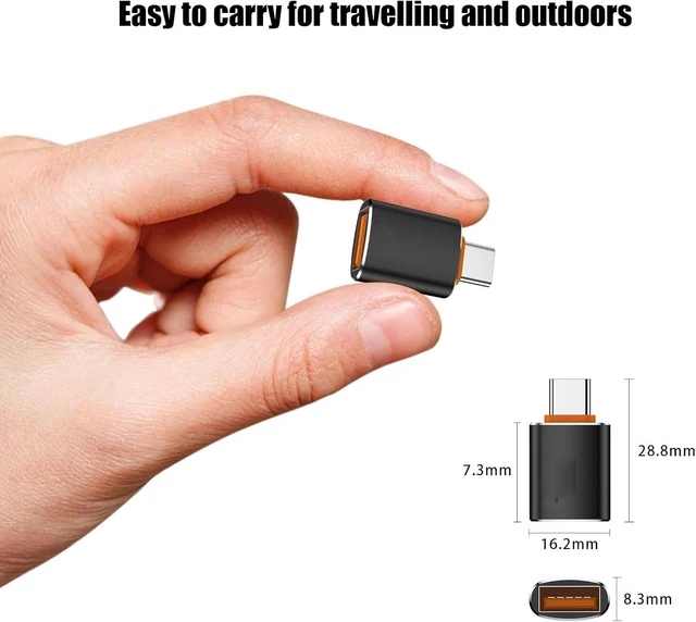 Alt view image 6 of 6 - 10 Pack USB C to USB Adapter 10Gbps USB A Female to USB C Male Adapter