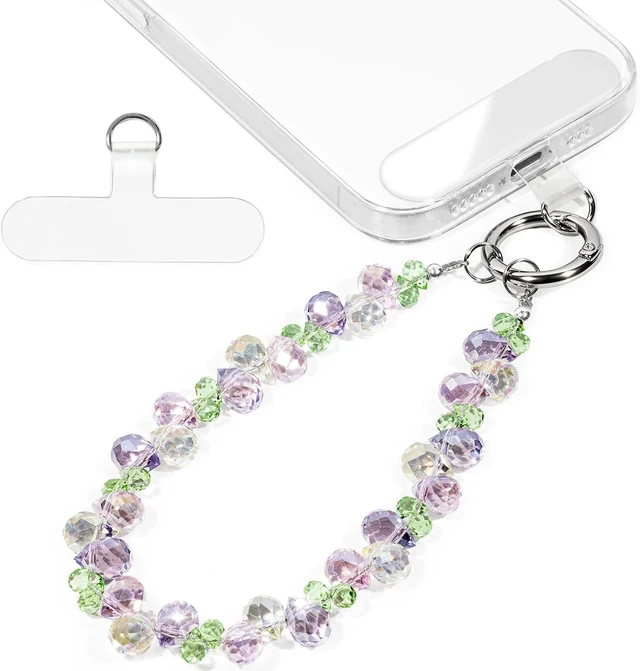 Main image of Phone Wrist Strap Beaded Phone Charm Cellphone Chain Wristlet