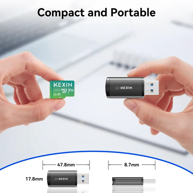 Alt view image 2 of 7 - SD Card Reader USB 3.0 Micro SD Card Reader Plug and Play 5Gbps Speed SD Card Adapter for Micro SD Micro SDHC Micro SDXC and UHS-I Cards TF Card Reader
