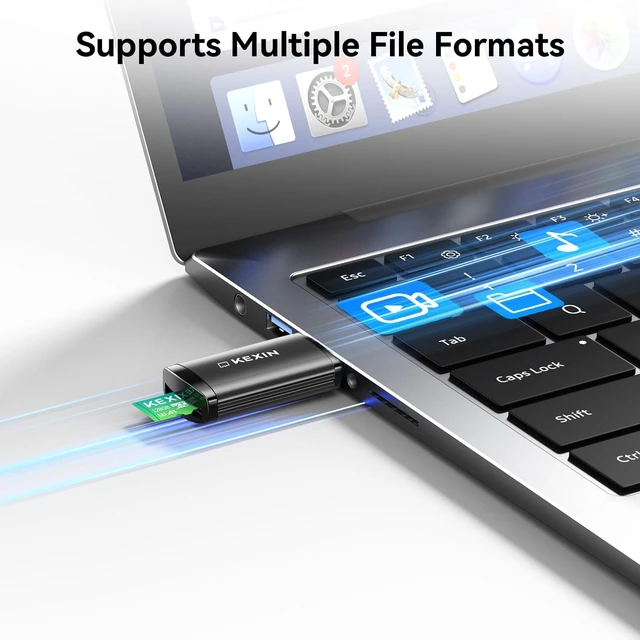 Alt view image 3 of 7 - SD Card Reader USB 3.0 Micro SD Card Reader Plug and Play 5Gbps Speed SD Card Adapter for Micro SD Micro SDHC Micro SDXC and UHS-I Cards TF Card Reader