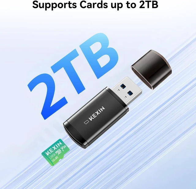 Alt view image 7 of 7 - SD Card Reader USB 3.0 Micro SD Card Reader Plug and Play 5Gbps Speed SD Card Adapter for Micro SD Micro SDHC Micro SDXC and UHS-I Cards TF Card Reader