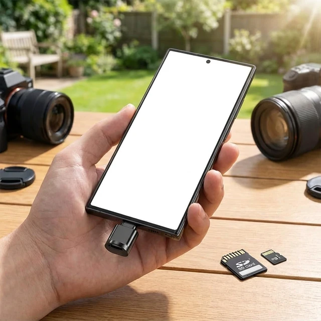Alt view image 4 of 4 - 2-in-1 USB-C and USB 3.0 Memory Card Reader - Portable SD/TF Card Adapter for Laptop and Smartphone